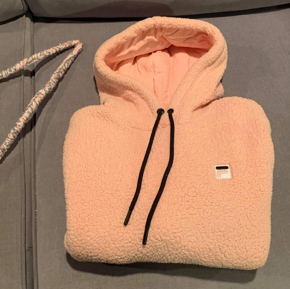 Fila Pink Fuzzy Hoodie